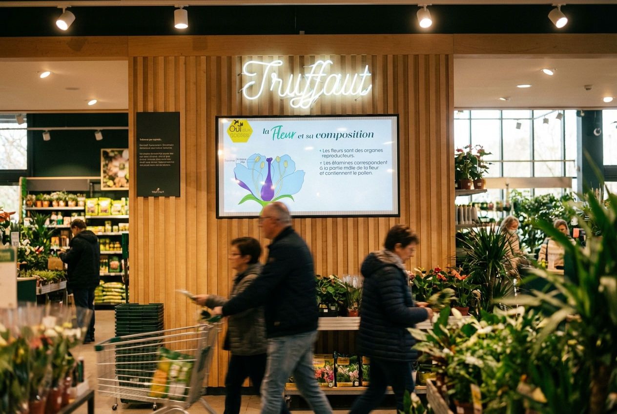 Écran in-store Truffaut